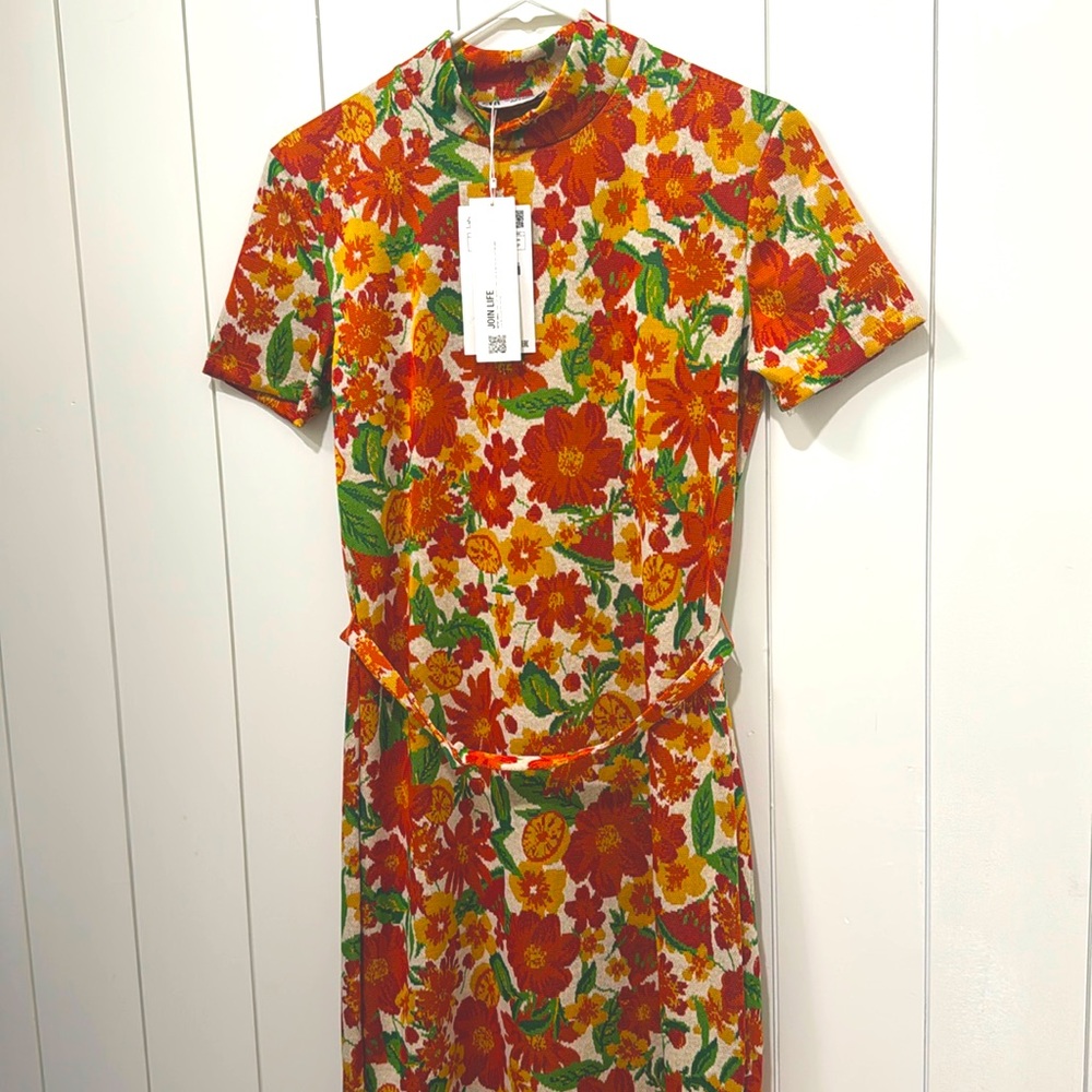 Zara | Floral 70s Midi